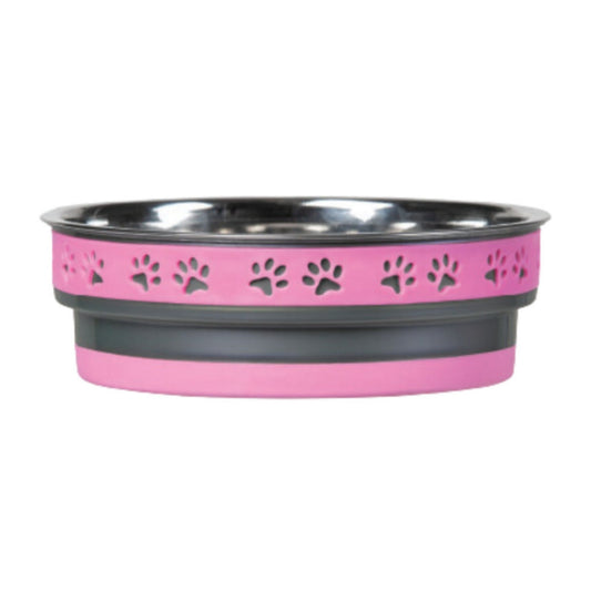 Loving Pets Corsa Pet Bowl Fiery Pink, Durable and Stylish Feeding Bowl for Pets