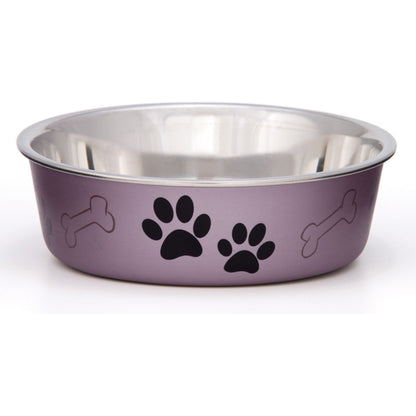 Loving Pets Metallic Dog Bowl Grape – Durable and Stylish Pet Feeding Bowl