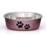 Loving Pets Metallic Dog Bowl Grape – Durable and Stylish Pet Feeding Bowl