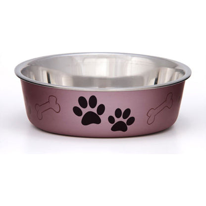 Loving Pets Metallic Dog Bowl Grape – Durable and Stylish Pet Feeding Bowl