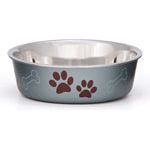 Loving Pets Metallic Dog Bowl Blueberry 1ea