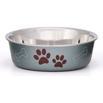Loving Pets Metallic Dog Bowl Blueberry 1ea