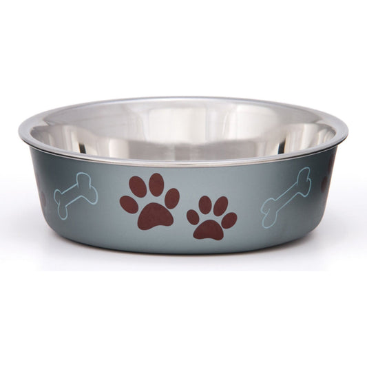 Loving Pets Metallic Dog Bowl Blueberry 1ea