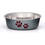 Loving Pets Metallic Dog Bowl Blueberry 1ea