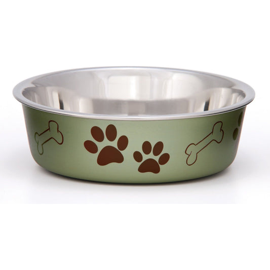 Loving Pets Metallic Dog Bowl Artichoke 1ea/SM