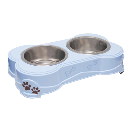 Loving Pets Double Diner Dog Bowl Murano Blue Single Bowl
