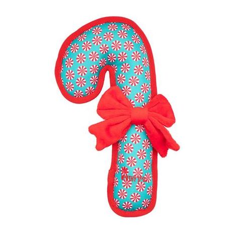 The Worthy Dog Candy Cane Green Dog Toy for Small and Large Breeds
