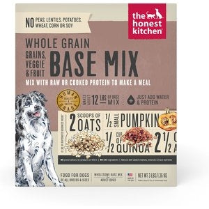 Honest Kitchen Dog Whole Grain Veggie And Fruit Dehydrated Base Mix Box