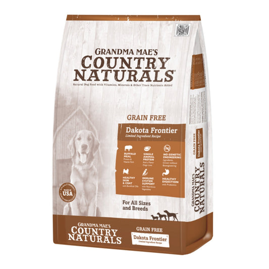 Grandma Mae's Country Naturals Grain Free L.I.D. Dry Dog Food Dakota Frontier Buffalo 12lb