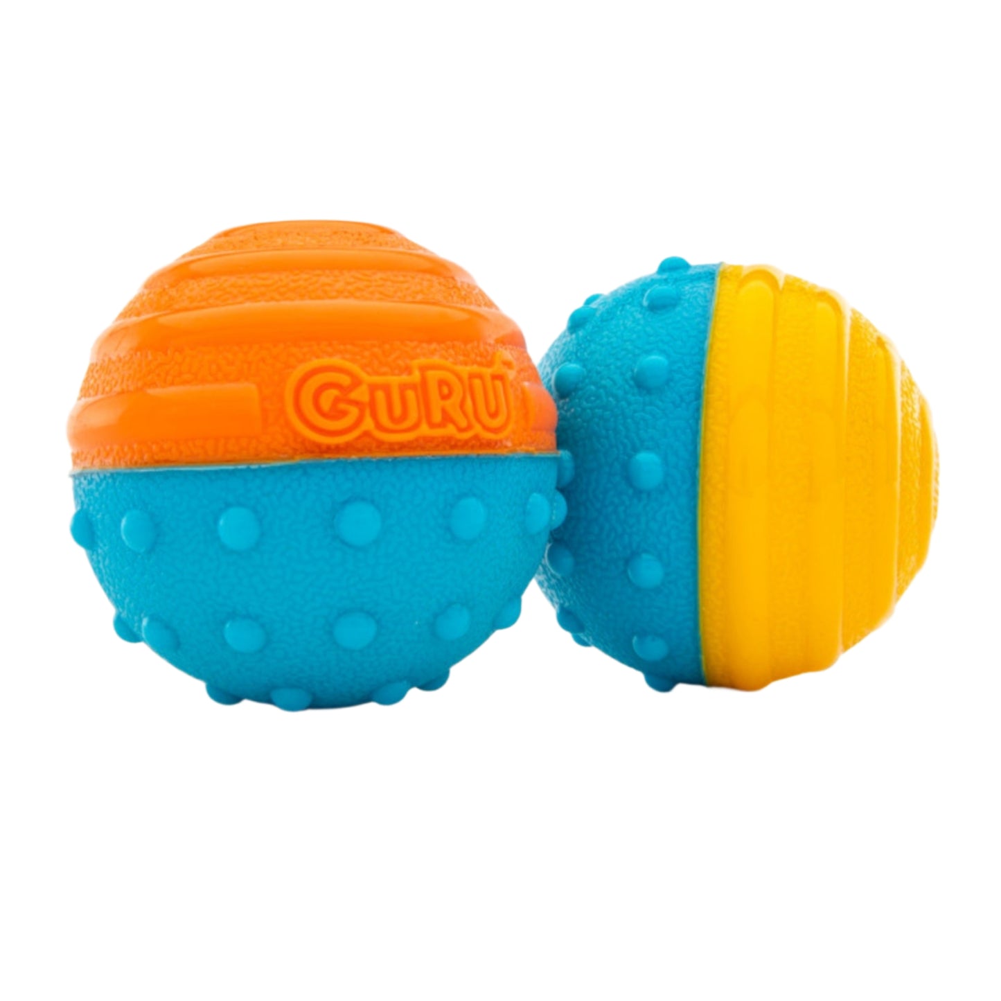 GURU Crunch & Squeak Ball Dog Toy 1ea/MD, 2 pk