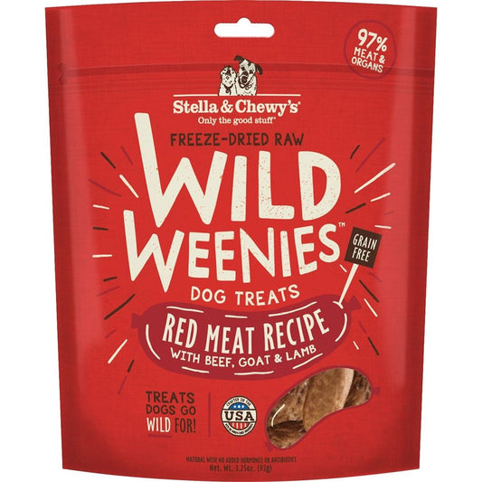 Stella And Chewys Dog Freeze Dried Weenie Red Meat 3.25 oz.