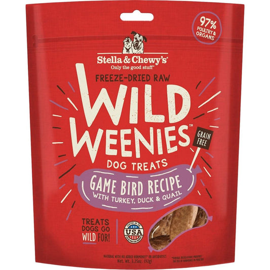 Stella And Chewys Dog Freeze Dried Weenie Game Bird 3.25 oz.