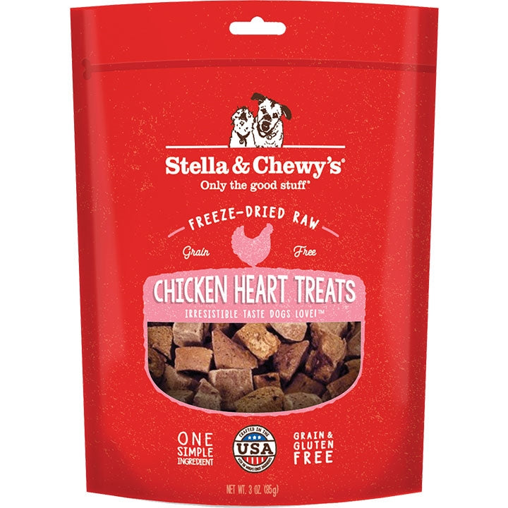 Stella And Chewy's Dog Freeze-Dried Treat Chicken Hearts