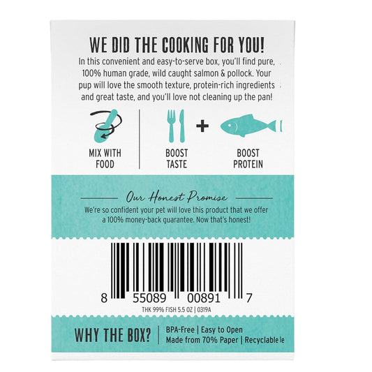 The Honest Kitchen Dog 99% Salmon and Pollock Meal Booster Wet Dog Food 5.5oz. Carton (Case of 12)