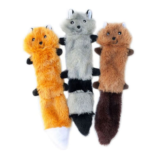 Zippypaws Skinny Peltz Pack of 3 Assorted Plush Dog Toys