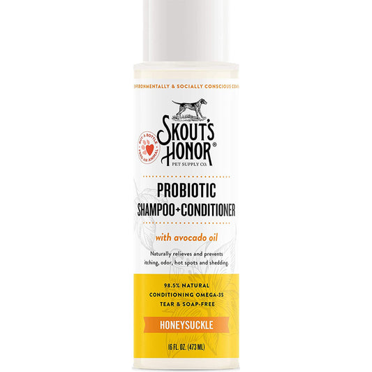 Skouts Honor Dog Shampoo Conditioner Honeysuckle Natural Cleanse and Nourish Formula