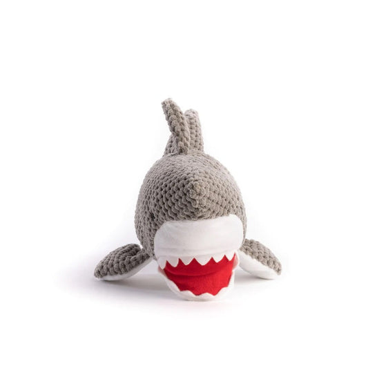 Fabdog Floppy Shark Plush Dog Toy Soft Squeaky Chew Toy for Small and Large Dogs