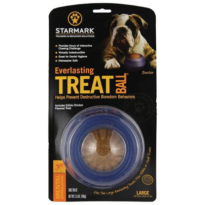 Starmark Everlasting Treat Ball Dog Toy Durable Chew Toy for Dogs