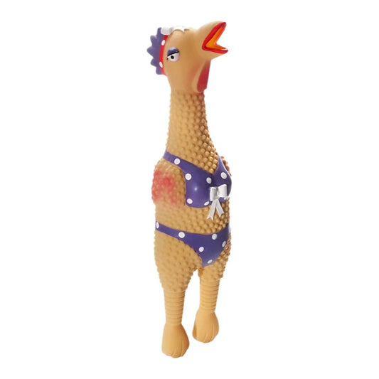 Charming Pet Products Squawkers Henrietta Dog Toy Multi-Color