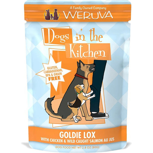 Dogs In The Kitchen Dog Goldie Lox With Chicken & Wild-Caught Salmon Au Jus 2.8oz. Pouch (Case of 12)