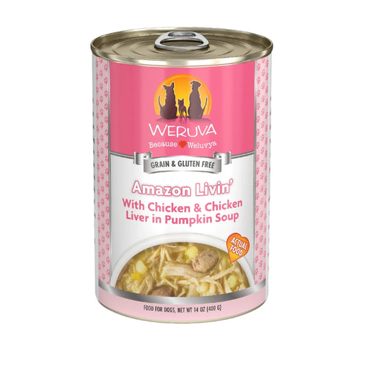 Weruva Dog Amazon Liver With Chicken In Pumpkin Soup 5.5oz. & 14oz. (Case Options)