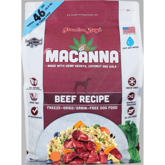 Grandma Lucys Dog Freeze Dried Mac Grain Free Beef 8 Lbs.