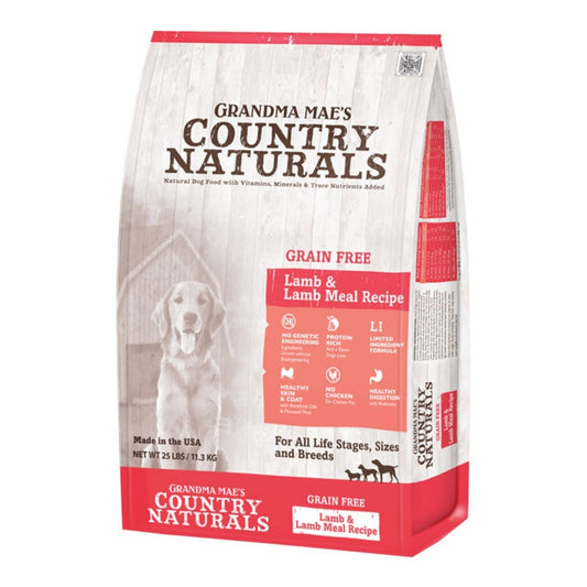 Grandma Mae's Country Naturals Grain Free LID Dry Dog Food Lamb & Lamb Meal