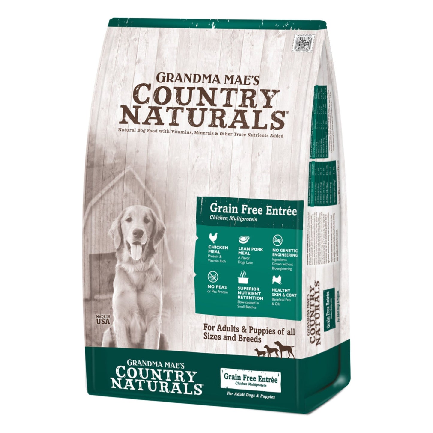 Grandma Mae's Country Naturals Grain Free LID Dry Dog Food Chicken & Pork 14lb