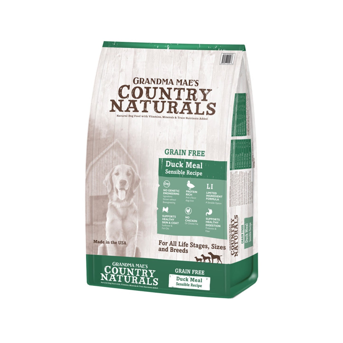 Grandma Mae's Country Naturals Grain Free LID Dry Dog Food Duck Meal Sensible
