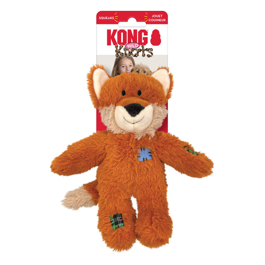 KONG Wild Knots Dog Toy Fox – Durable Chew Toy for Dogs with Knotted Design