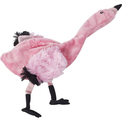 Skinneeez Exotic Series Dog Toy Flamingo Durable Plush Squeaky Pet Plaything