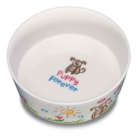 Loving Pets Dolce Moderna Bowl Puppy Forever 1ea Durable and Stylish Pet Feeding Bowl