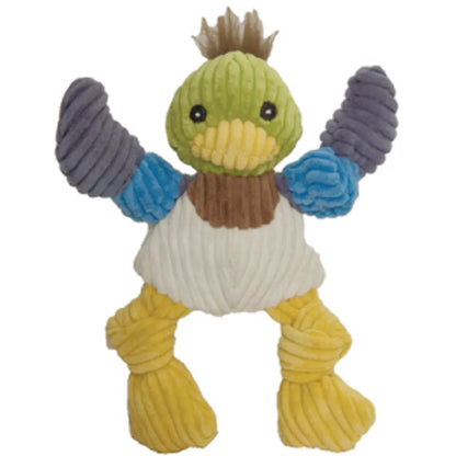 Hugglehounds Dog Knottie Duck Durable Plush Squeaky Toy for Dogs