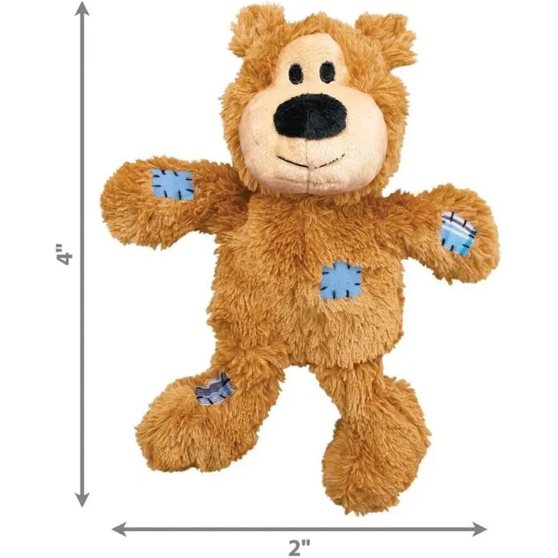 KONG Wild Knots Bear Dog Toy Assorted, Durable Plush Toy for Dogs, Single Piece