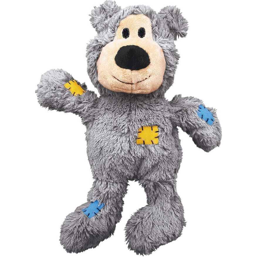 KONG Wild Knots Bear Dog Toy Assorted, Durable Plush Toy for Dogs, Single Piece