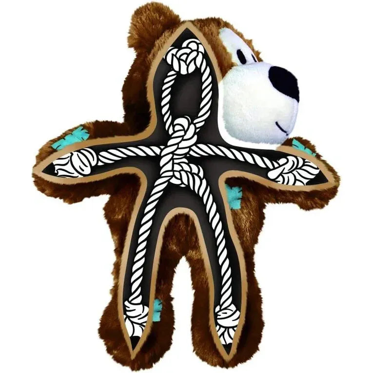 KONG Wild Knots Bear Dog Toy Assorted, Durable Plush Toy for Dogs, Single Piece