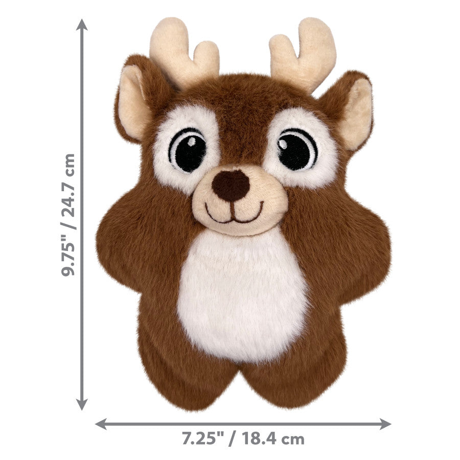 KONG Holiday Snuzzles Dog Toy Reindeer, Durable Plush Chew Toy for Holiday Fun