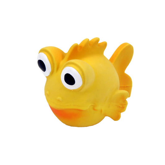 Rascals Latex Dog Toy Goldfish 3.5 in Durable Chew Toy for Dogs