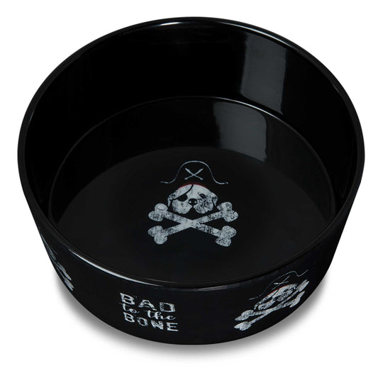 Loving Pets Dolce Moderna Bowl Bad to the Bone Pet Bowl Durable and Stylish Design