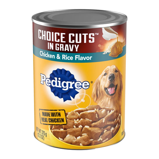 Pedigree Choice Cuts Chicken and Rice Dog Food 12Ea/13.2 Oz, 12 Pk